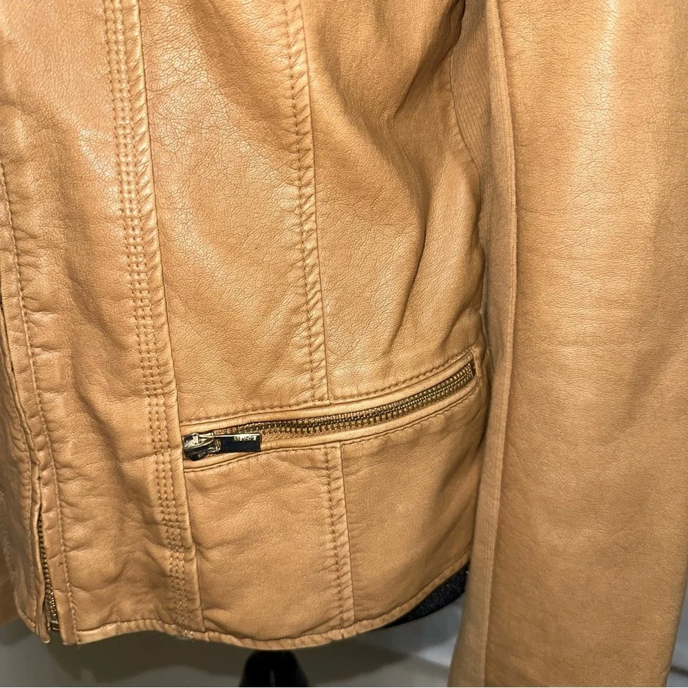 Express Leather Jacket Tan - Picture 5 of 11